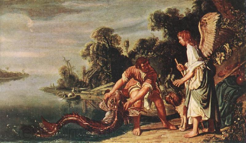 LASTMAN, Pieter Pietersz. The Angel and Tobias with the Fish g Germany oil painting art